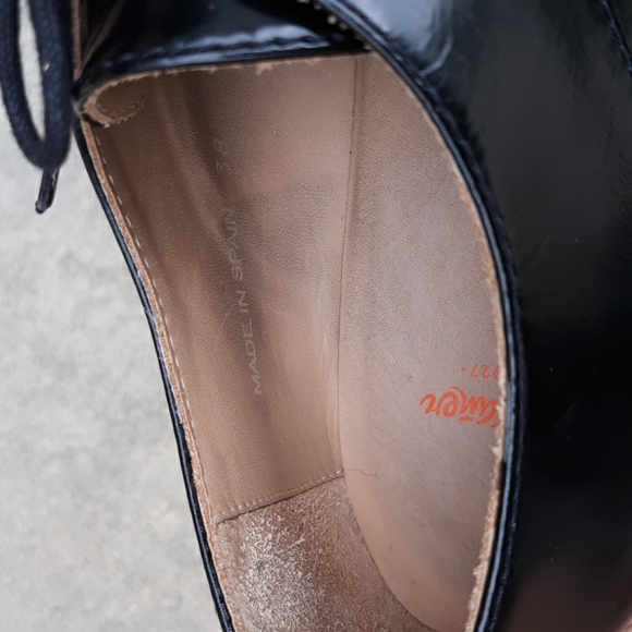 Castaner Size 38/US7.5 Black Platform Espadrille Oxford Shoes - Picture 17 of 17